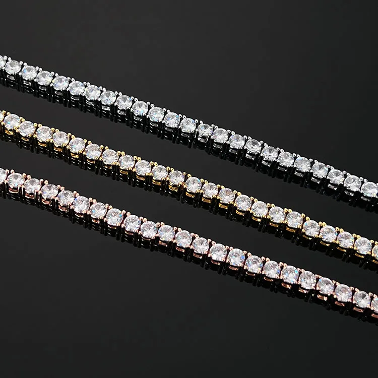 D VVS1 Moissanite Tennis Necklace For Women Top Quality 100% 925 Sterling Silver Sparkling Party Fine Jewelry
