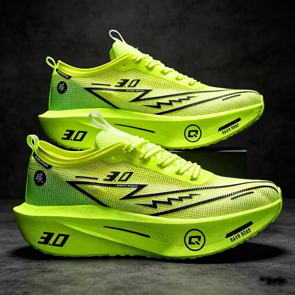 Men Running Shoes Carbon Board Marathon Sports Speciality Breathable Lightweight Women's Comfortable Athletic Nonskid Sneakers