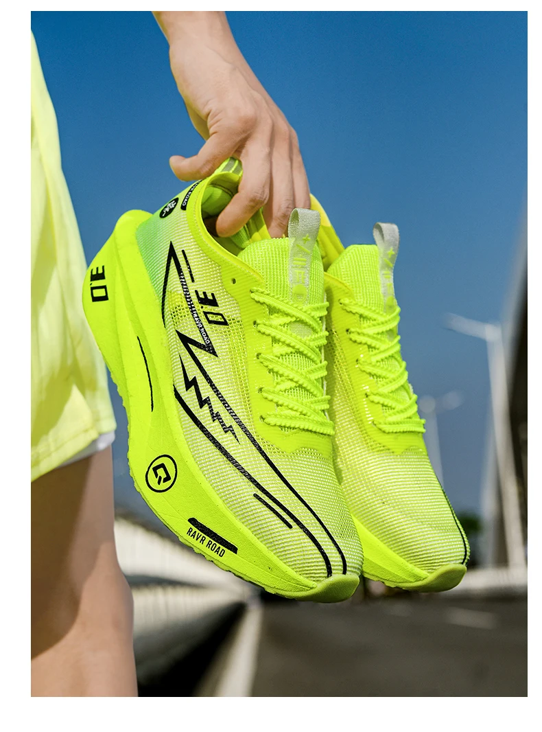 Men Running Shoes Carbon Board Marathon Sports Speciality Breathable Lightweight Women's Comfortable Athletic Nonskid Sneakers