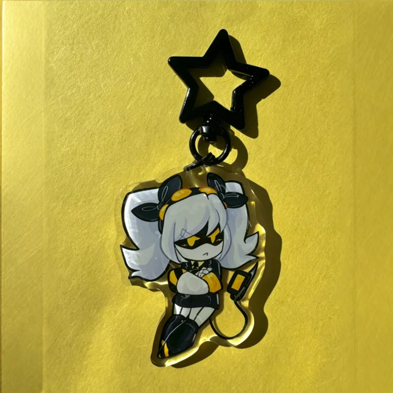 Murder Drones Keychain Set - Uzi N V Chibi Acrylic Charms - Sci-Fi Anime Fan Art Gift - Worker Drone Pendant for Backpack