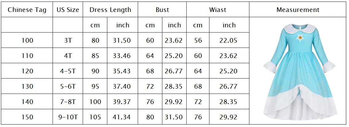 2026 Movie Girls Princess Dress Video Game Star Pattern Outfit Rosalina Role Play Costume Kids Halloween Peach Cosplay Clothes