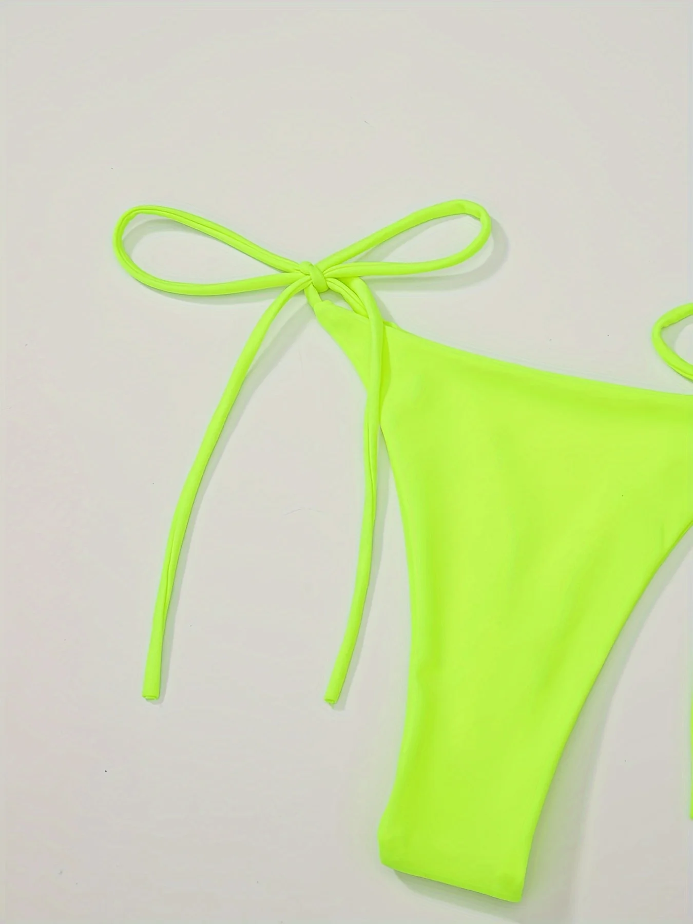 New European and American Style Solid Color Sexy Strappy Backless Halter Neck Women's Fashion Bikini Swimsuit