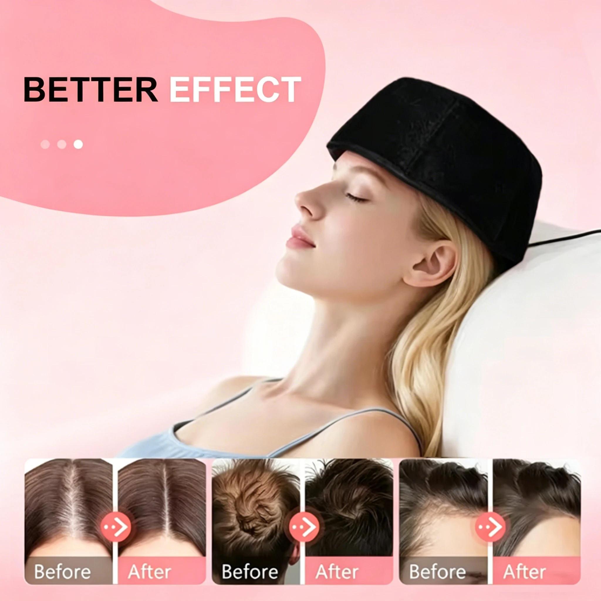 660nm 850nm Near Infrared LED Red Light Therapy Hat Device for Hair Growth Cap Prevant Loss Head Relaxation Relief Scalp