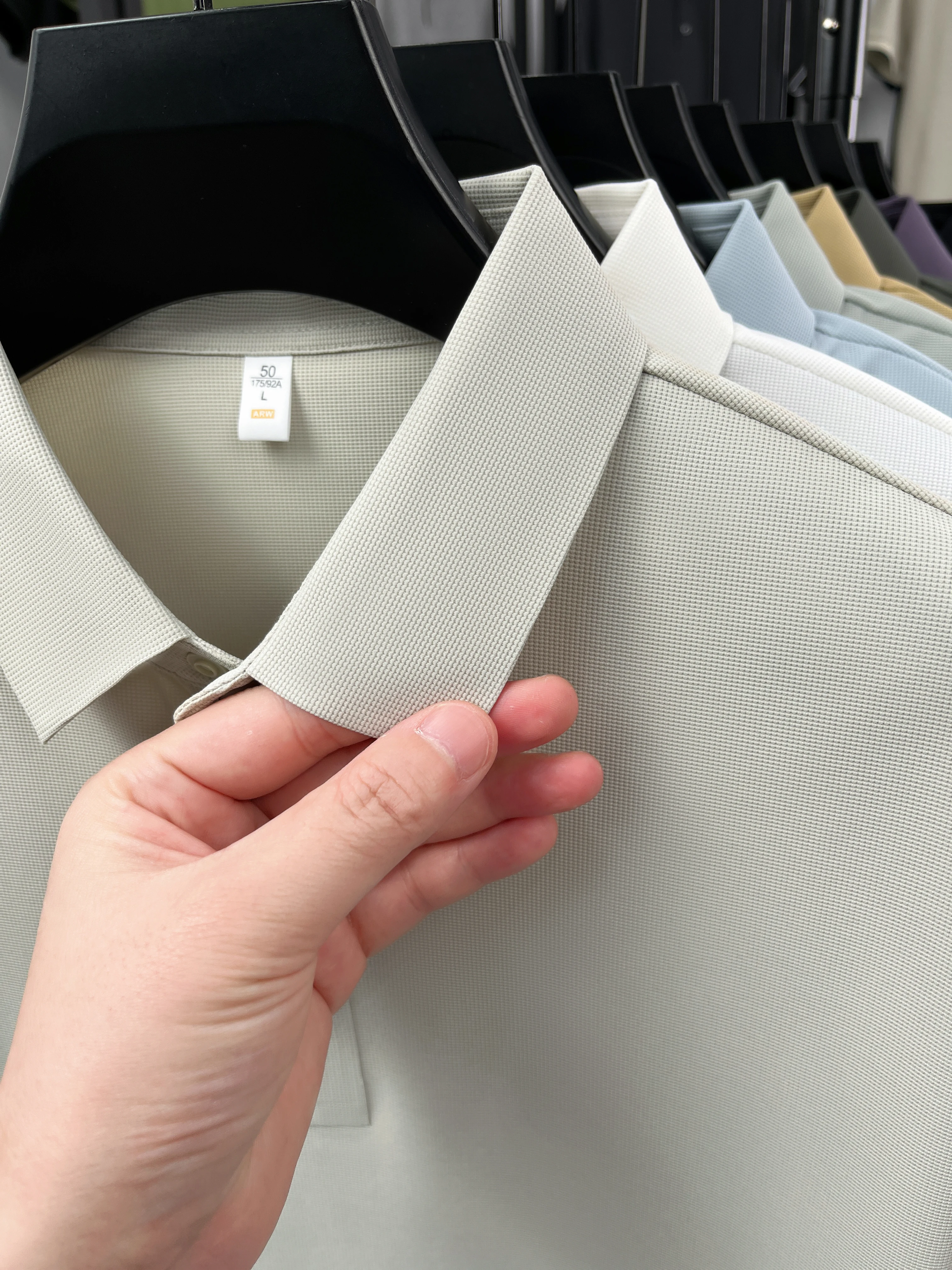 High quality ice silk short sleeve polo shirt men's classic solid color summer breathable business casual T-shirt new luxury top