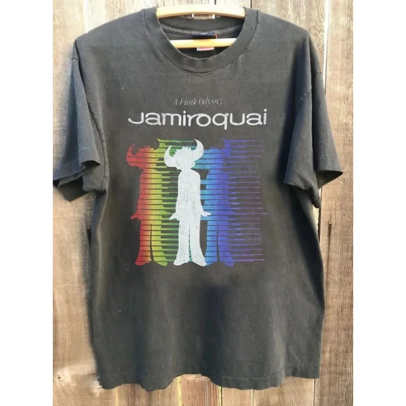 Retro Jamiroquai Tour Pattern Basic Women's Summer New Casual Unisex Casual Fashion T-shirt