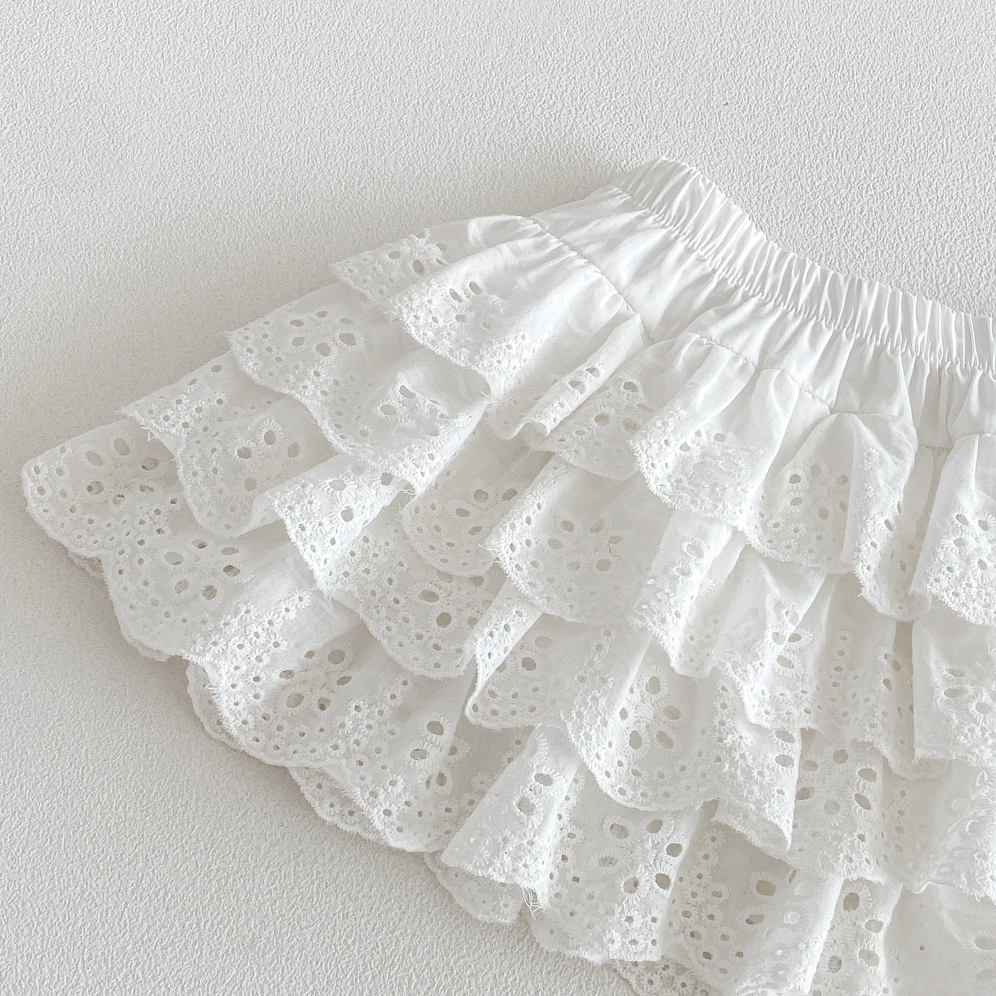 Korean-style New Summer Infant and Toddler Sweet Princess Forest Cake Pleated Skirt Check Half Skirt Versatile Dress Pants