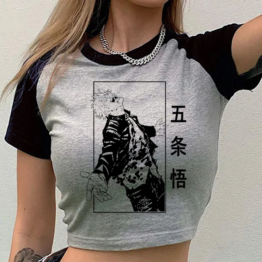 Jujutsu Kaisen crop top ladies graphic japanese cheap dollette cutecore tshirt streetwear meme party scene y2k