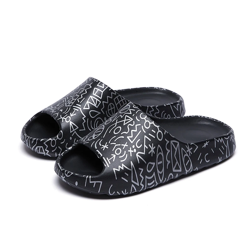 Men's Slippers Print EVA Non-slip Slides Fashion Slippers Big size Breathable Men's Slides Casual Sandals Outdoor Indoor Shoes