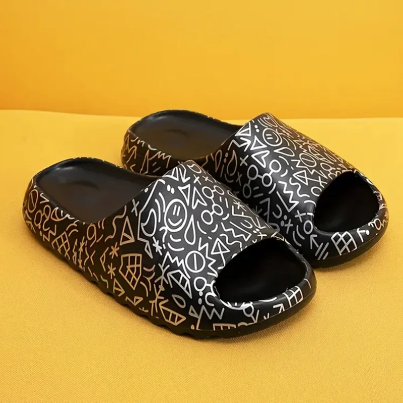 Men's Slippers Print EVA Non-slip Slides Fashion Slippers Big size Breathable Men's Slides Casual Sandals Outdoor Indoor Shoes