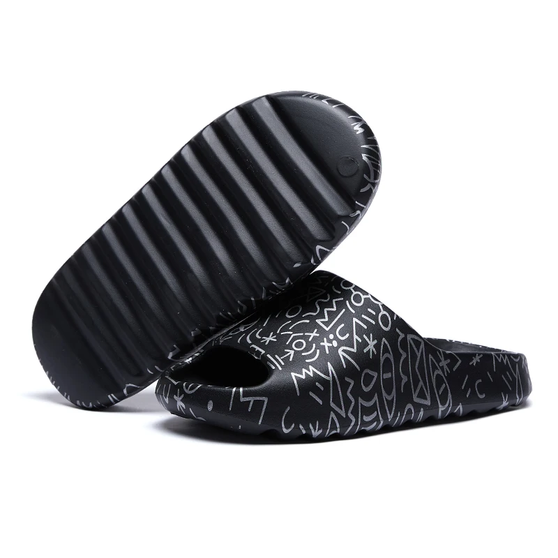 Men's Slippers Print EVA Non-slip Slides Fashion Slippers Big size Breathable Men's Slides Casual Sandals Outdoor Indoor Shoes