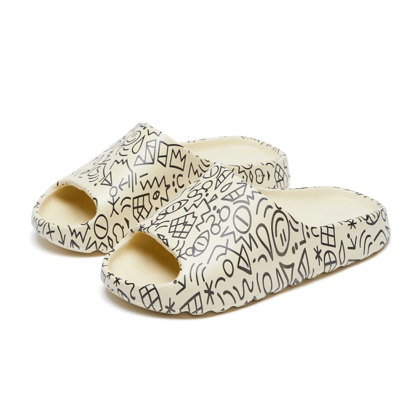 Men's Slippers Print EVA Non-slip Slides Fashion Slippers Big size Breathable Men's Slides Casual Sandals Outdoor Indoor Shoes