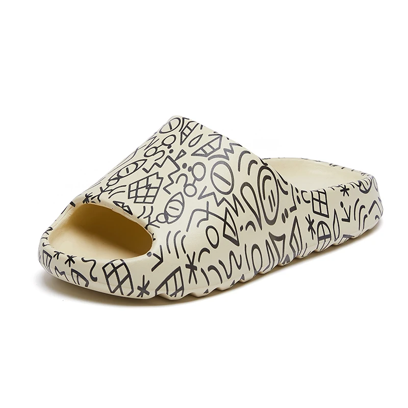 Men's Slippers Print EVA Non-slip Slides Fashion Slippers Big size Breathable Men's Slides Casual Sandals Outdoor Indoor Shoes