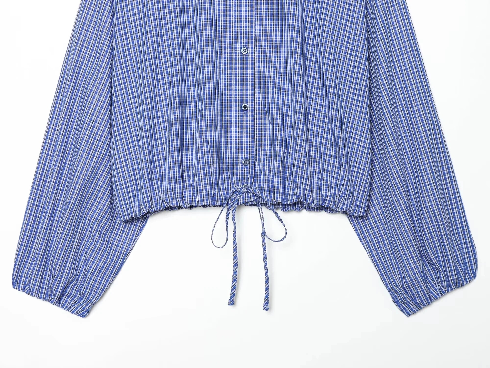 KONDALA Women Casual Trendy Plaid Shirts Turtleneck Single Breasted Blouse New Fashion 2026 Spring Summer Holiday Sporty Blouse