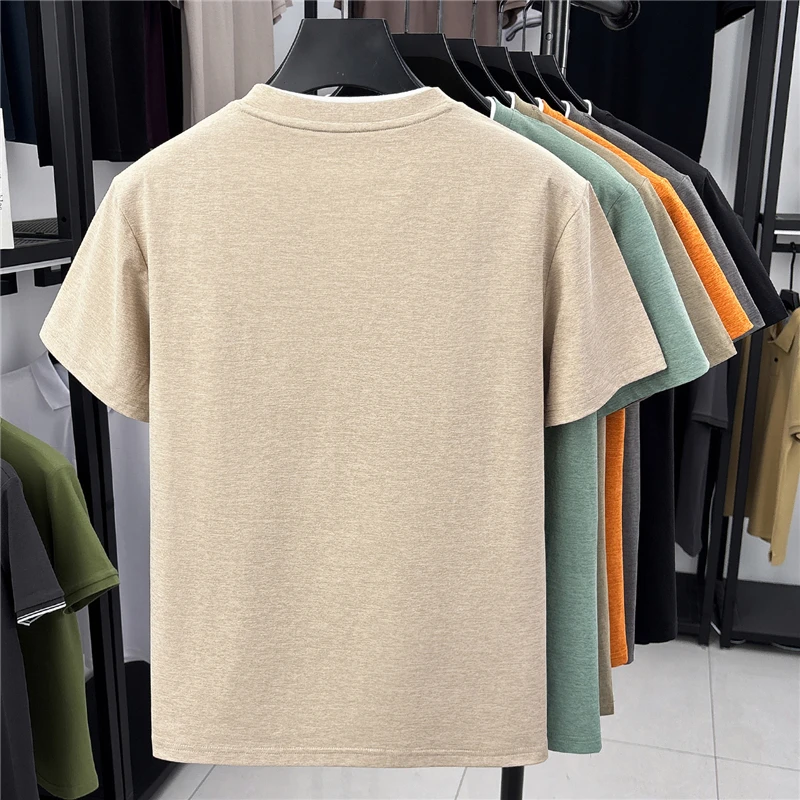 Mens Short Sleeve Fake Two Piece T Shirt V Neck Style Lightweight Casual Summer Tops for Men