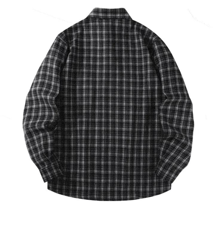 2026 Spring And Autumn New Loose Plaid Shirt Men’s Long Sleeve Button Shirt Casual Flannel Shirt Street Style Top
