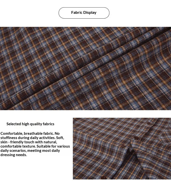2026 Spring And Autumn New Loose Plaid Shirt Men’s Long Sleeve Button Shirt Casual Flannel Shirt Street Style Top