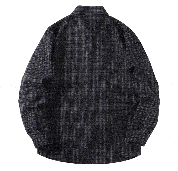 2026 Spring And Autumn New Loose Plaid Shirt Men’s Long Sleeve Button Shirt Casual Flannel Shirt Street Style Top
