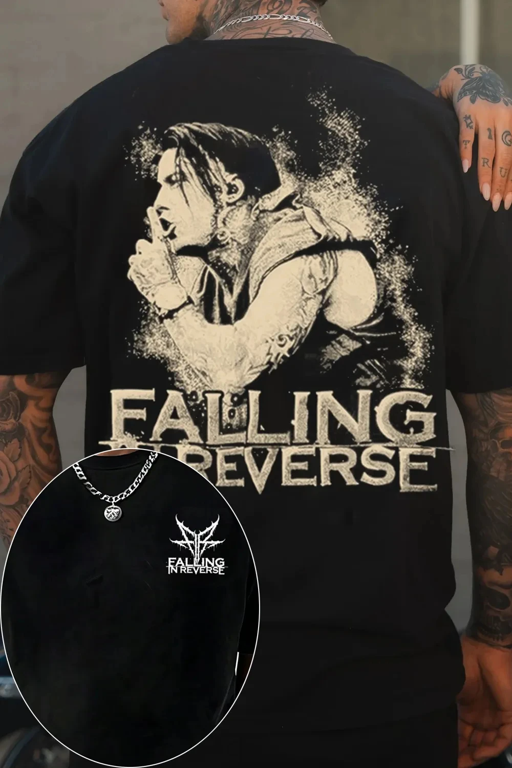 Hot Sale 2026 Falling in Reverse Band TShirt Mens Womens Cotton Tees Summer Casual Short Sleeve Round Neck Clothing Loose Trend
