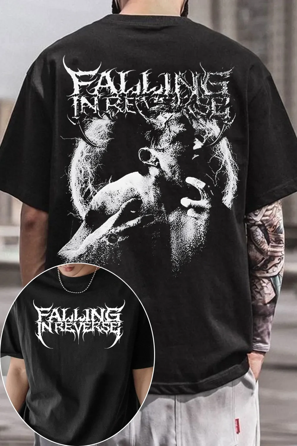 Hot Sale 2026 Falling in Reverse Band TShirt Mens Womens Cotton Tees Summer Casual Short Sleeve Round Neck Clothing Loose Trend