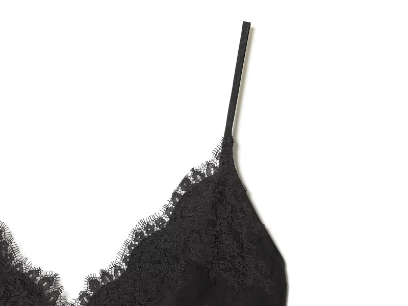 2026 Summer Women Black Lace Cami Top Deep V Neck Hollow Out Sheer Spaghetti Strap Camisole Fashion Casual Streetwear