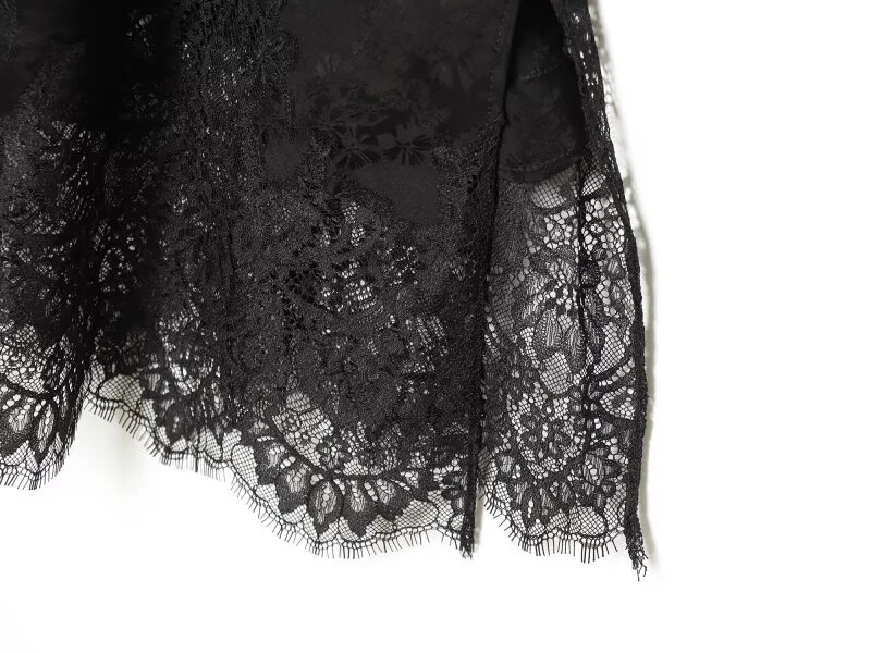 2026 Summer Women Black Lace Cami Top Deep V Neck Hollow Out Sheer Spaghetti Strap Camisole Fashion Casual Streetwear