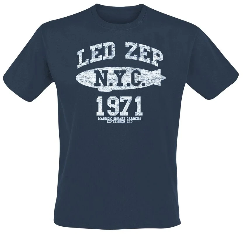 Logo & Symbols Led Zeppelin Band T-Shirt 100% Cotton Graphic Tee Men Women Summer Streetwear Top