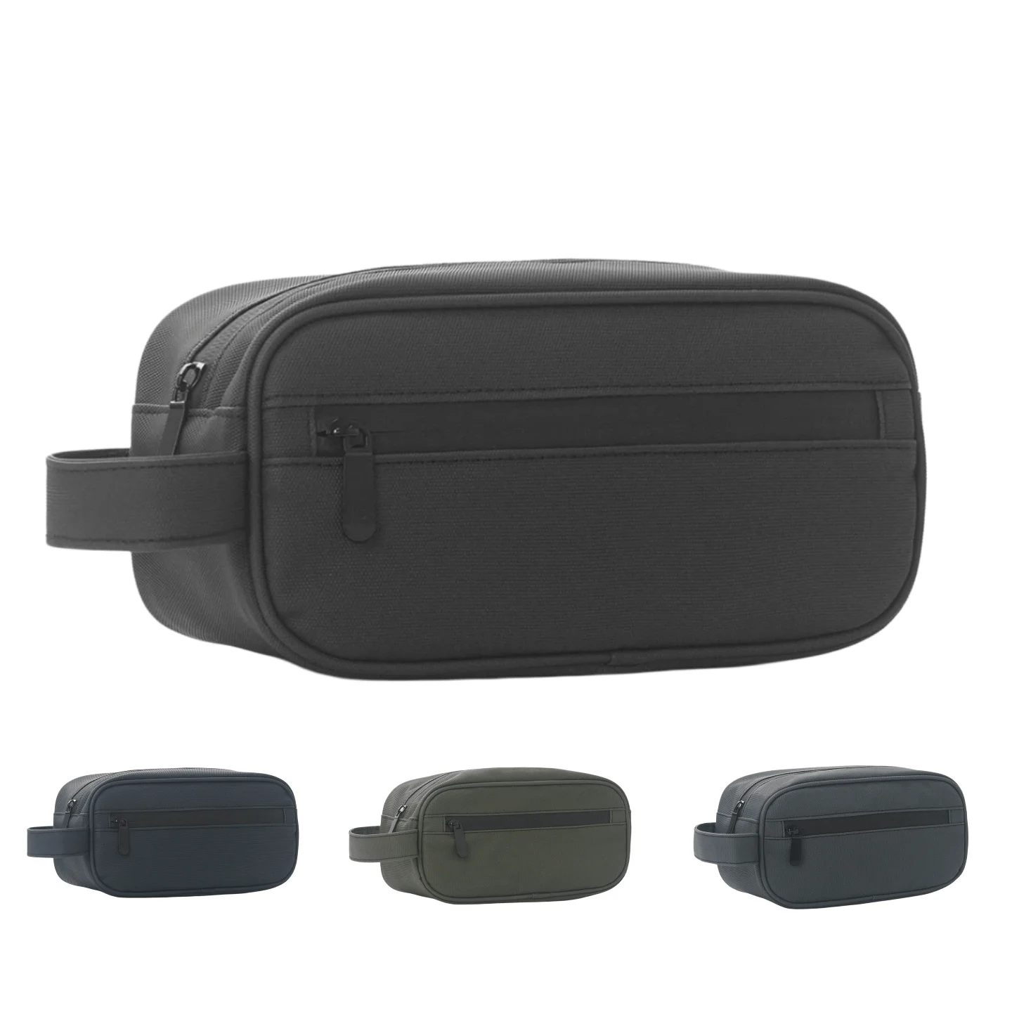 Retro Men'S Toiletry Bag Sports Faux Leather Large Capacity Storage Bag Business Trip Travel Cosmetic Bag Handbag Makeup Bag