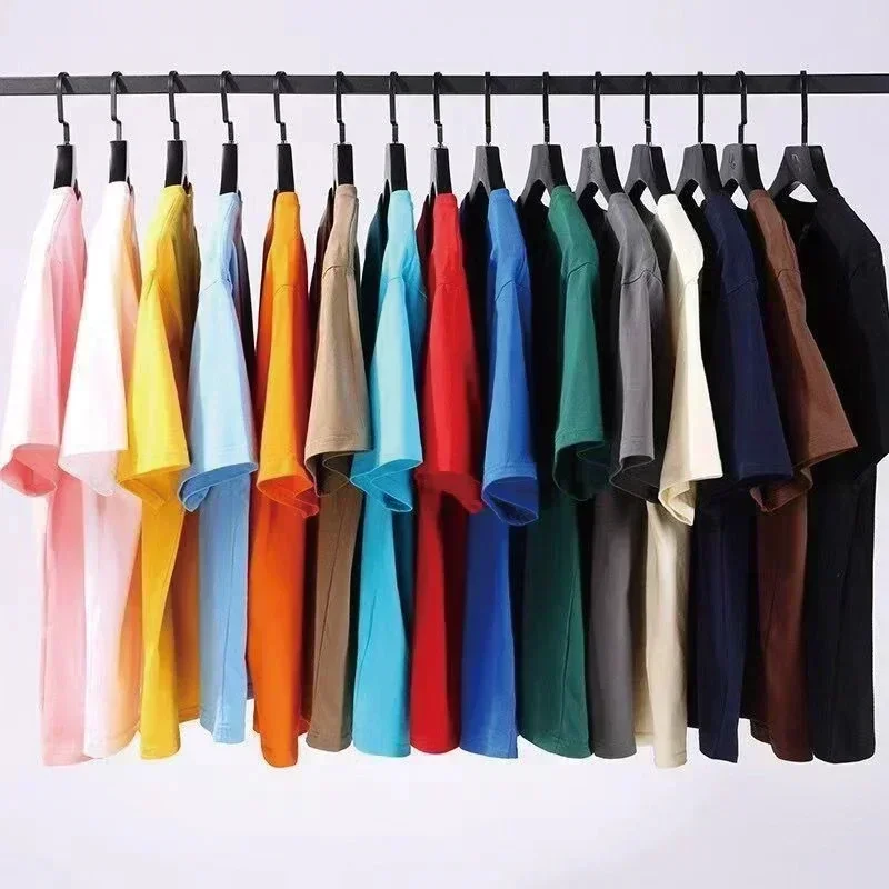 Summer Street Trend Club Graffiti Letter Gradient Lightning Casual Cotton T-Shirt Men's and Women's Luxury Brand Top