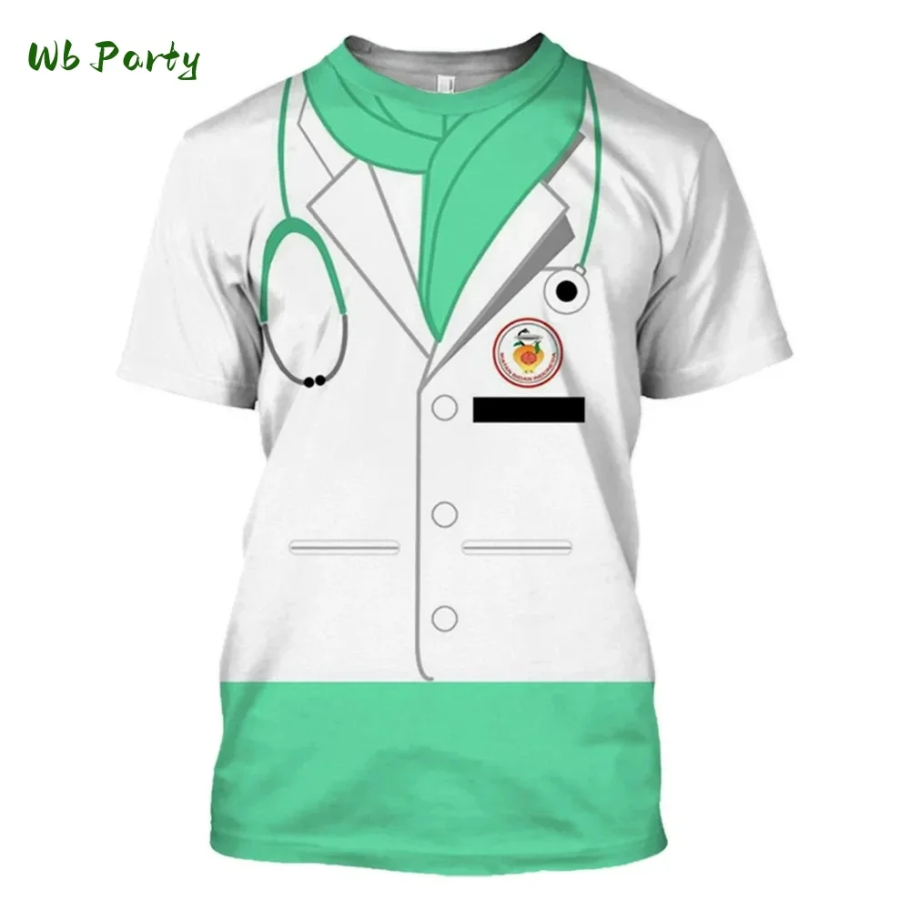 Police Uniform 3D Print Sports Quick Dry Breathable Men T-shirt Street Cosplay Party Casual Parent-child Short Sleeve Clothing
