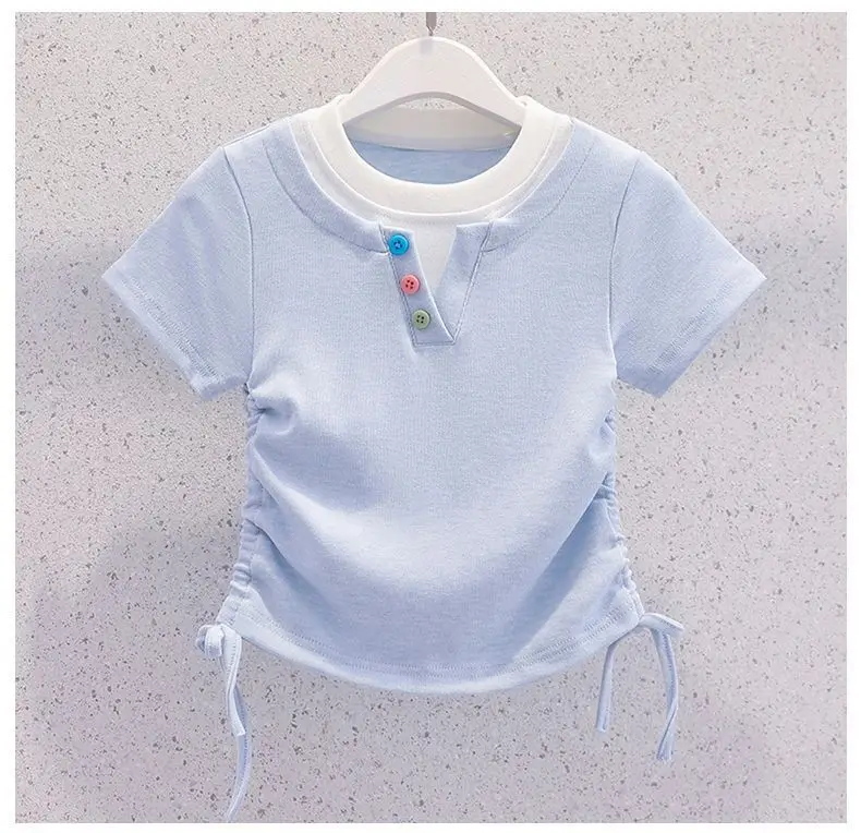 Summer Teenage Girls Clothes Set Children O-Neck Tshirt and Casual Pants Suit Student School Short Sleeve Top Bottom Outfits