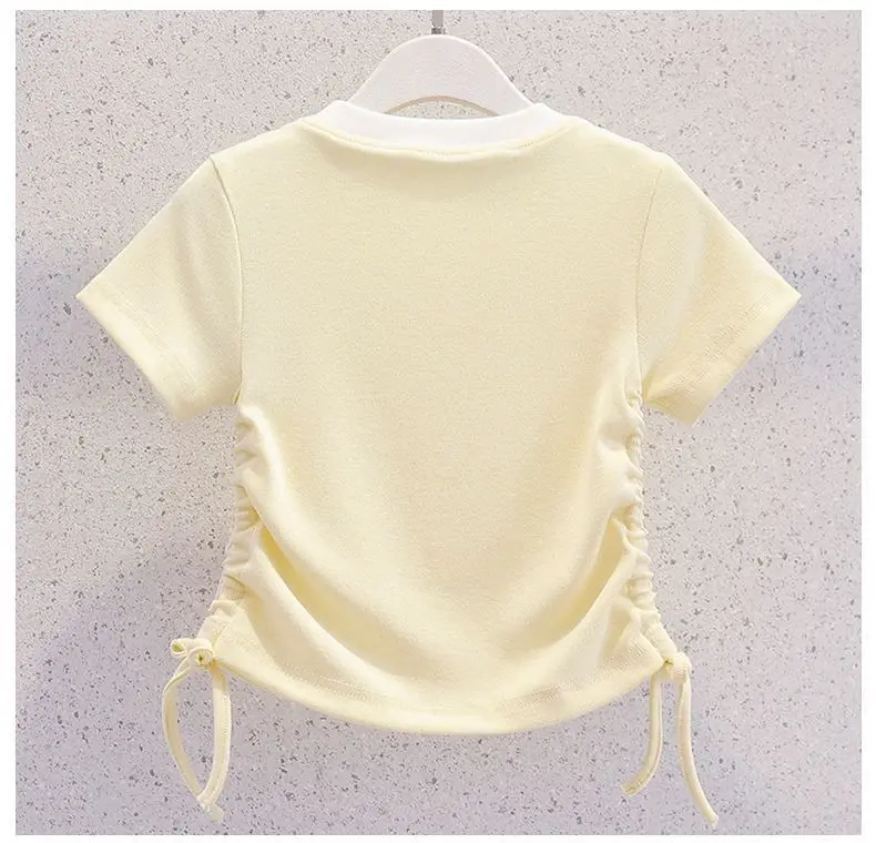 Summer Teenage Girls Clothes Set Children O-Neck Tshirt and Casual Pants Suit Student School Short Sleeve Top Bottom Outfits