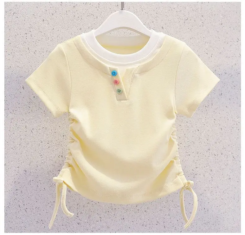 Summer Teenage Girls Clothes Set Children O-Neck Tshirt and Casual Pants Suit Student School Short Sleeve Top Bottom Outfits