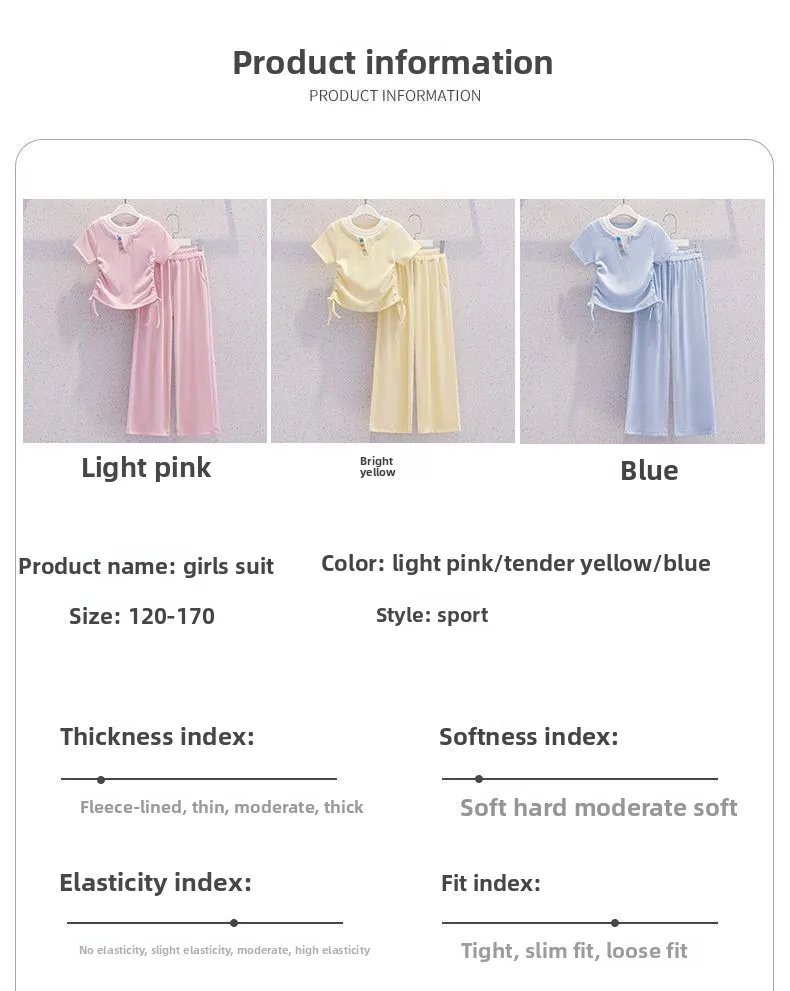 Summer Teenage Girls Clothes Set Children O-Neck Tshirt and Casual Pants Suit Student School Short Sleeve Top Bottom Outfits