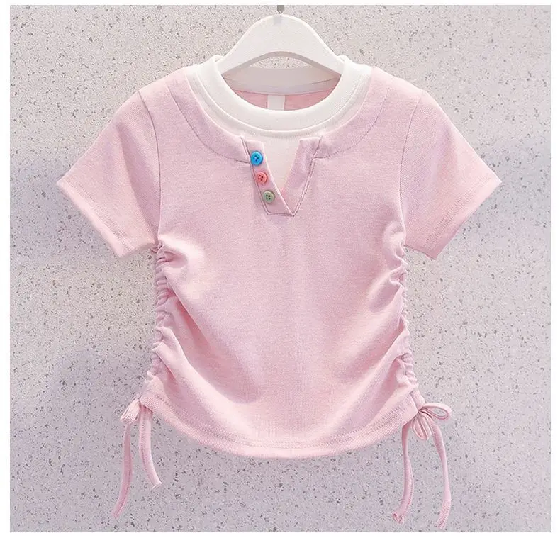 Summer Teenage Girls Clothes Set Children O-Neck Tshirt and Casual Pants Suit Student School Short Sleeve Top Bottom Outfits