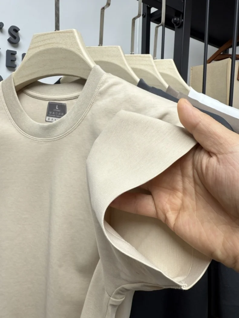 Summer Men's Boutique Printed T-Shirt Anti Wrinkle Comfortable Breathable Casual Short-Sleeved Daily Business Sports Top