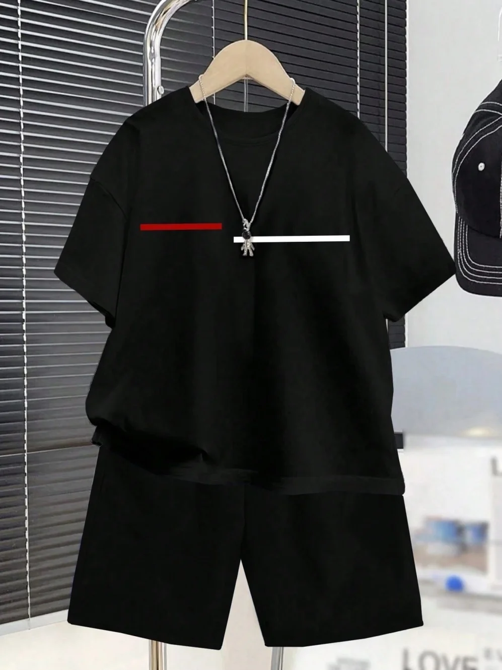 Children's T-Shirt Boy Simple Letter Printed Summer Street Sports Short Sleeve Set Fashion Comfortable Children's Clothing Boys