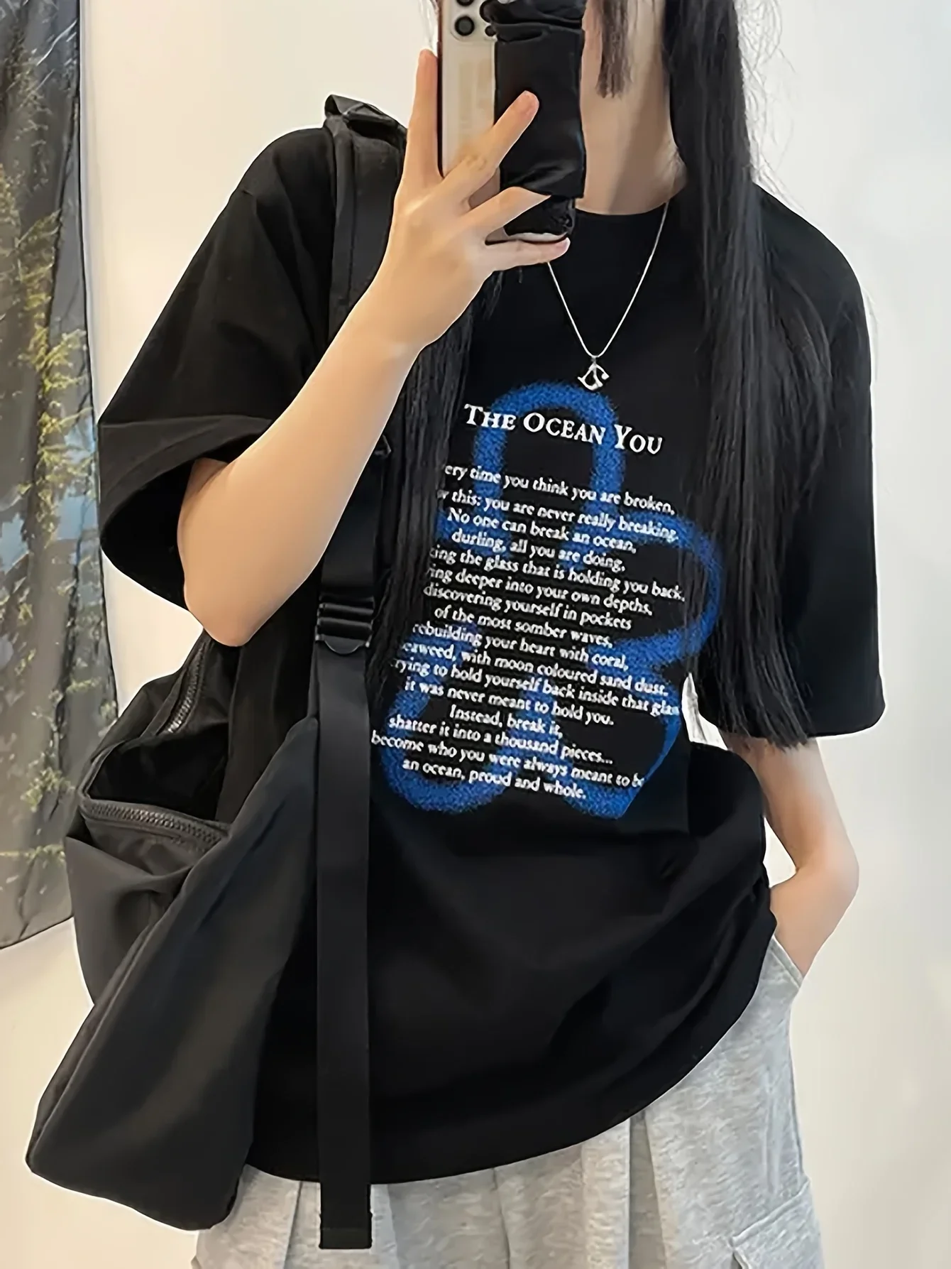 Y2k Letter Print Black T-Shirt Womens Graphic Tee Sweet Spicy Summer Street Style Tops Casual LooseFit Vintage Summer Streetwear