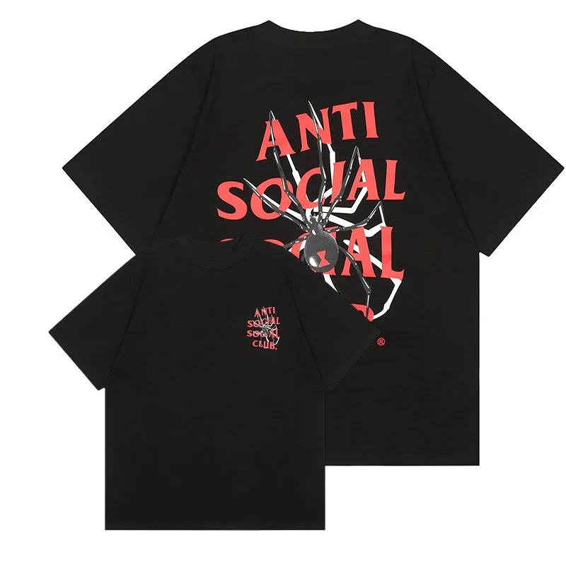 2026 New Summer Men's Cotton Clothing Graphic Lettering Print Women's Casual Sports Round Neck Street Fashion Streetwear Top