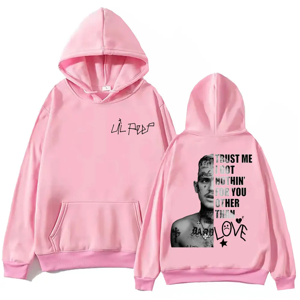 Rapper Lil Peep Merch Hoodies Men Women Clothing Hip Hop Vintage Pullovers Fashion Casual Oversized Hooded Sweatshirt Streetwear