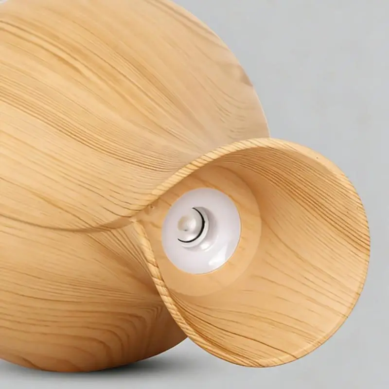 1Pcs Mushroom/Vase Style 200ML Wood Grain LED Light Air Humidifier Aromatherapy Essential Oil Diffuser Colorful Atmosphere Lamp