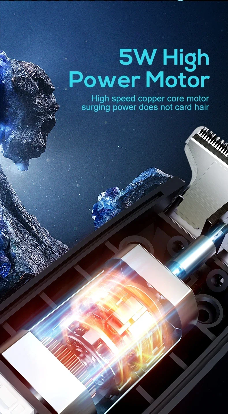 2026 Best-Selling Electric Hair Clipper With Adjustable Cutter Head, USB Charging Design For Trimming Hair And Beard, Cordless B