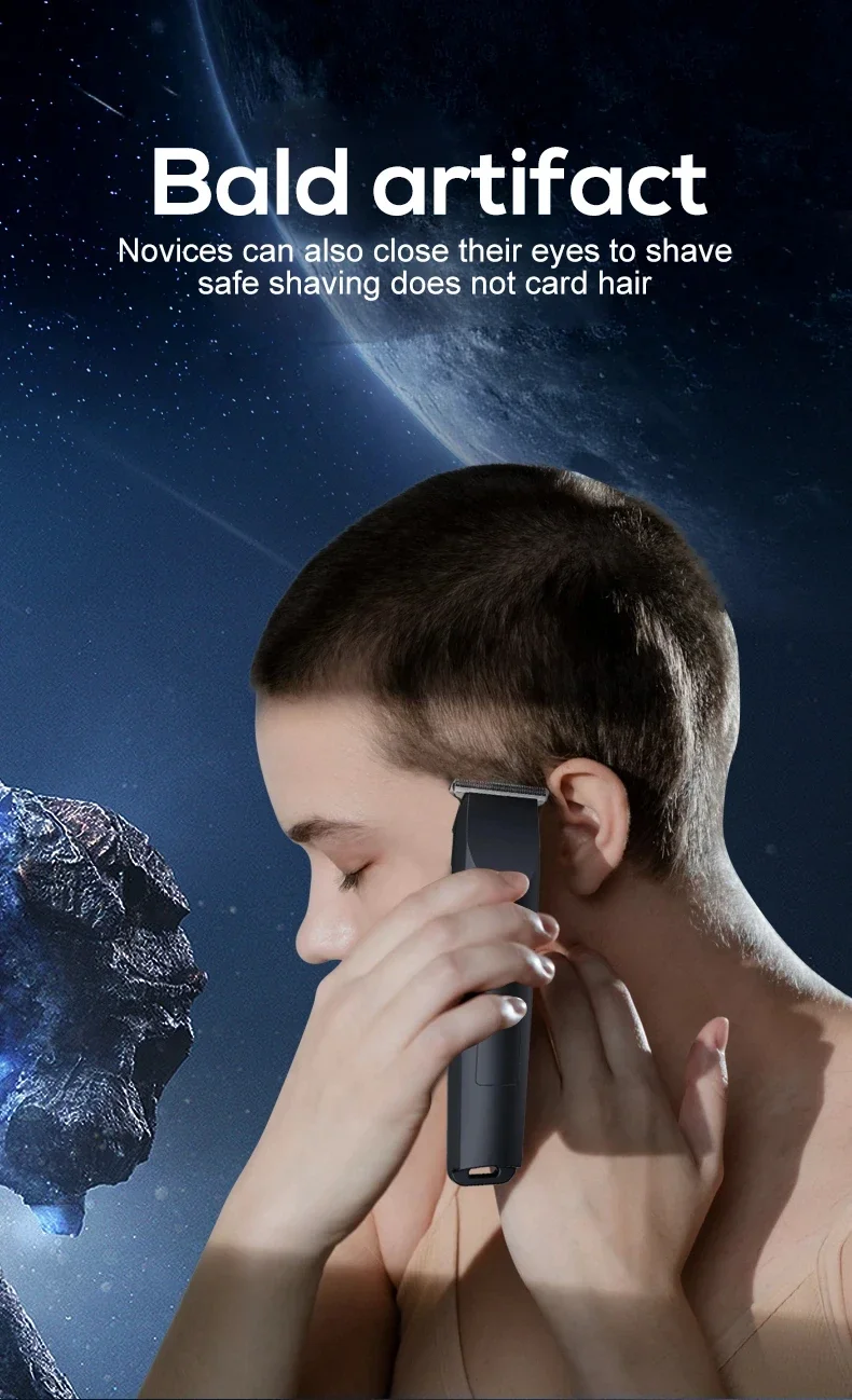 2026 Best-Selling Electric Hair Clipper With Adjustable Cutter Head, USB Charging Design For Trimming Hair And Beard, Cordless B