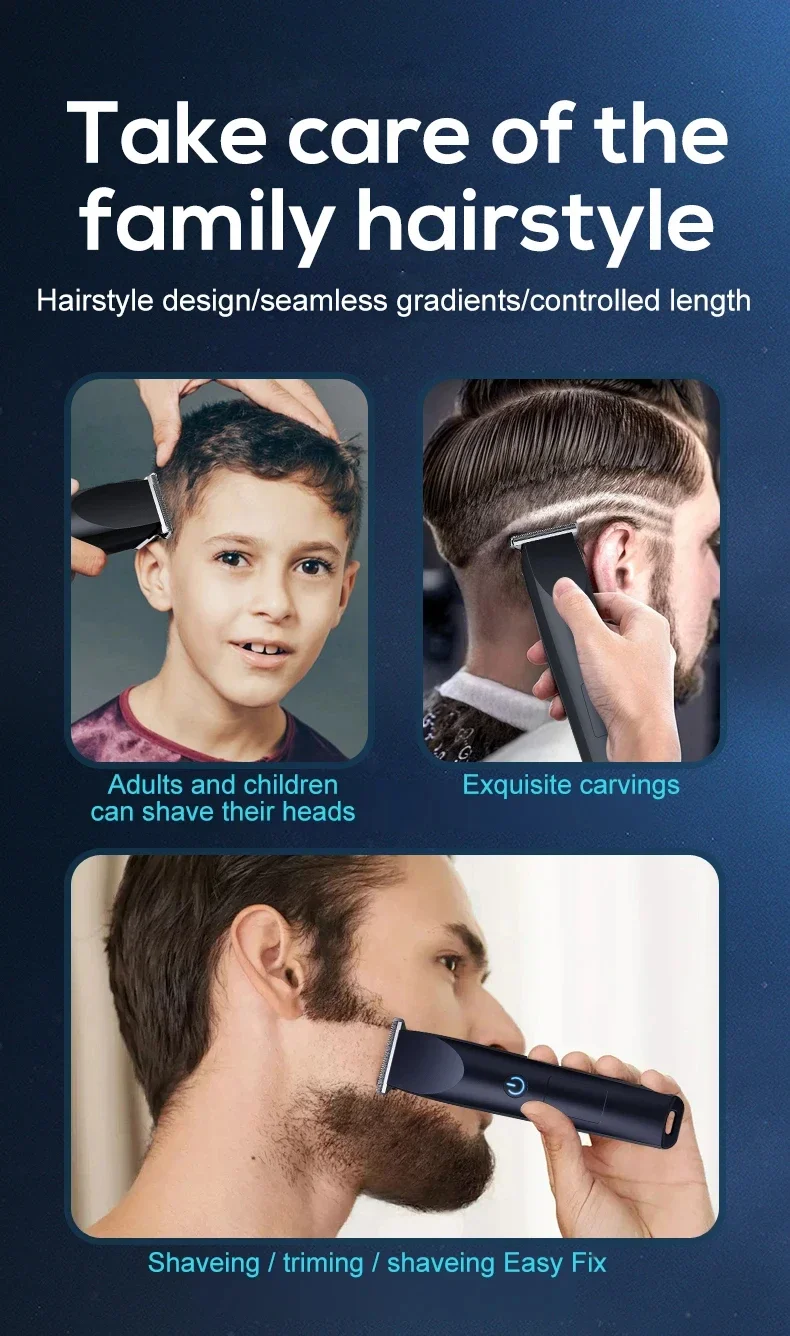 2026 Best-Selling Electric Hair Clipper With Adjustable Cutter Head, USB Charging Design For Trimming Hair And Beard, Cordless B