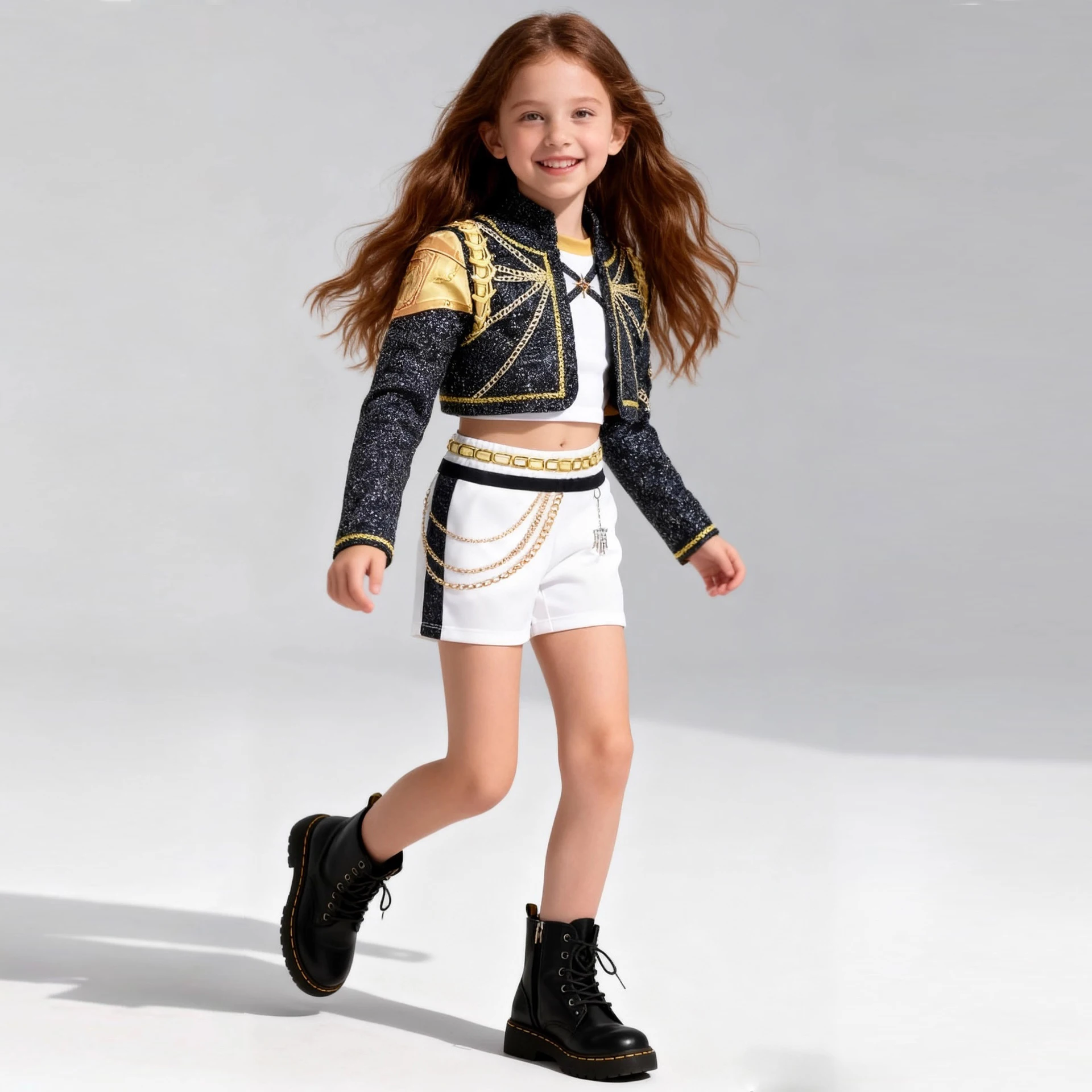 Kids Pop Music Singer Role Play 3 Pieces Clothing Set Korean Style Costume Stage Performance Girls Team Uniform Vest+Coat+Pants