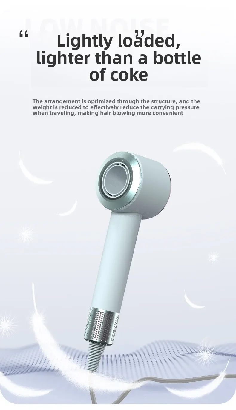 2026 New Professional Anion 5 in 1 Professional Hair Dryer Bladeless Temperature Control Lightweight for Smooth Hair Styling