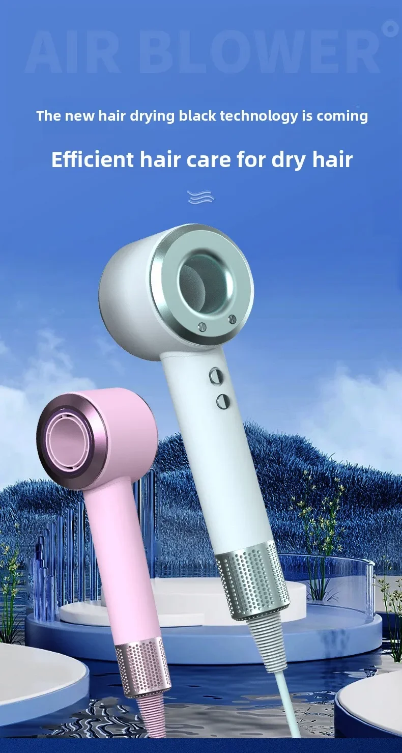 2026 New Professional Anion 5 in 1 Professional Hair Dryer Bladeless Temperature Control Lightweight for Smooth Hair Styling