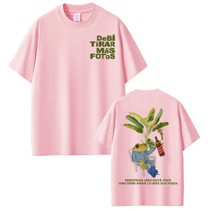 Rapper Bad Bunny T-shirt Debi Tirar Mas Fotos DTMF World Tour TShirt Women Fashion Vintage Hip Hop Men's Clothing Summer T-shirt