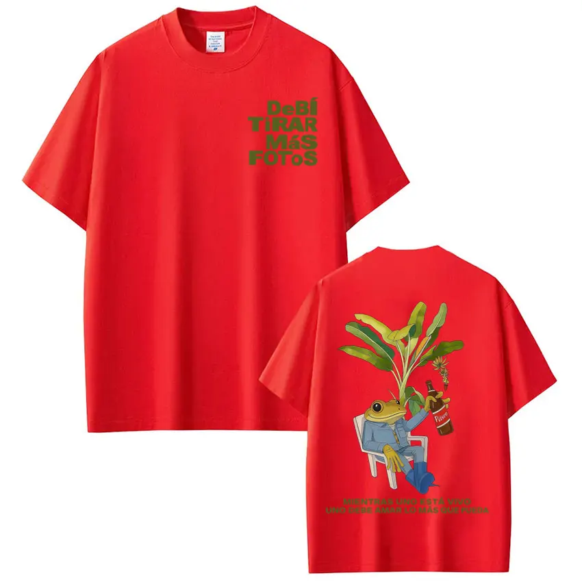 Rapper Bad Bunny T-shirt Debi Tirar Mas Fotos DTMF World Tour TShirt Women Fashion Vintage Hip Hop Men's Clothing Summer T-shirt