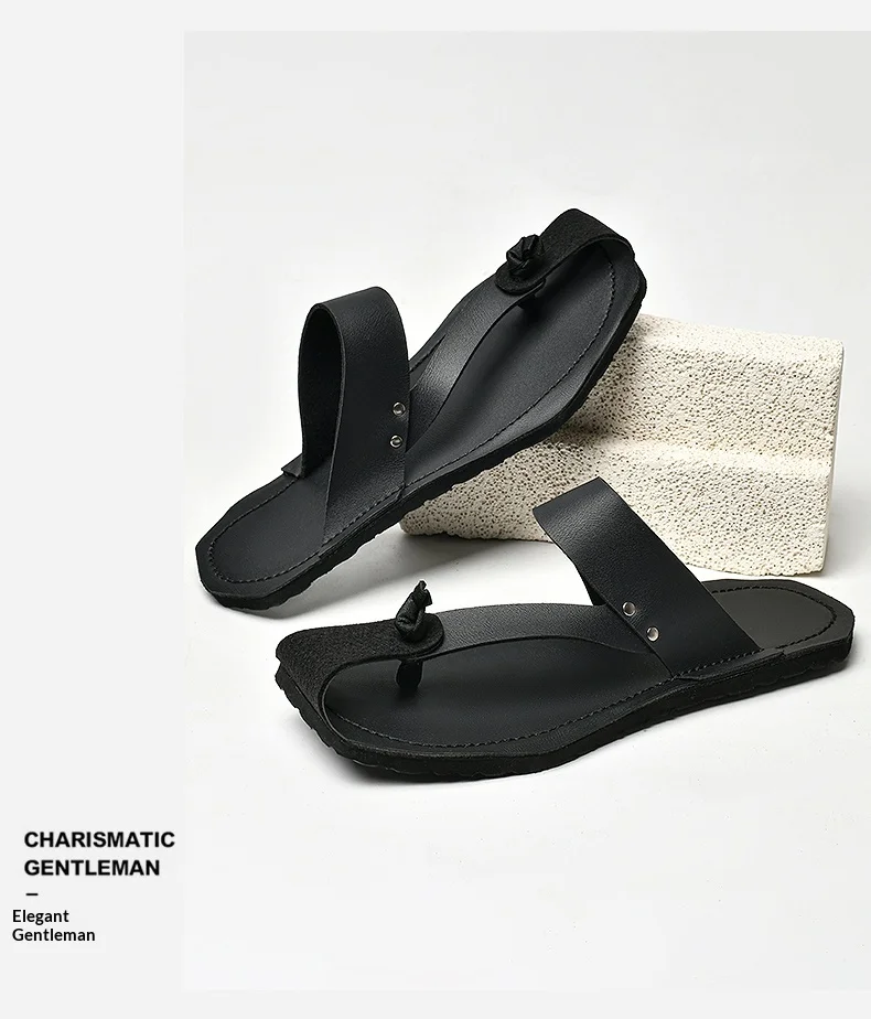 2026 New Summer Men'S Sandals Breathable Simple And Comfortable Slippers Self Created Handmade Suitable For Casual Wearing