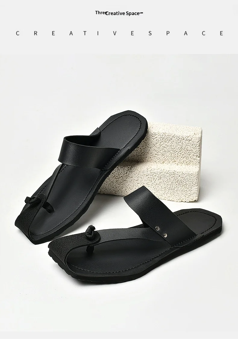 2026 New Summer Men'S Sandals Breathable Simple And Comfortable Slippers Self Created Handmade Suitable For Casual Wearing